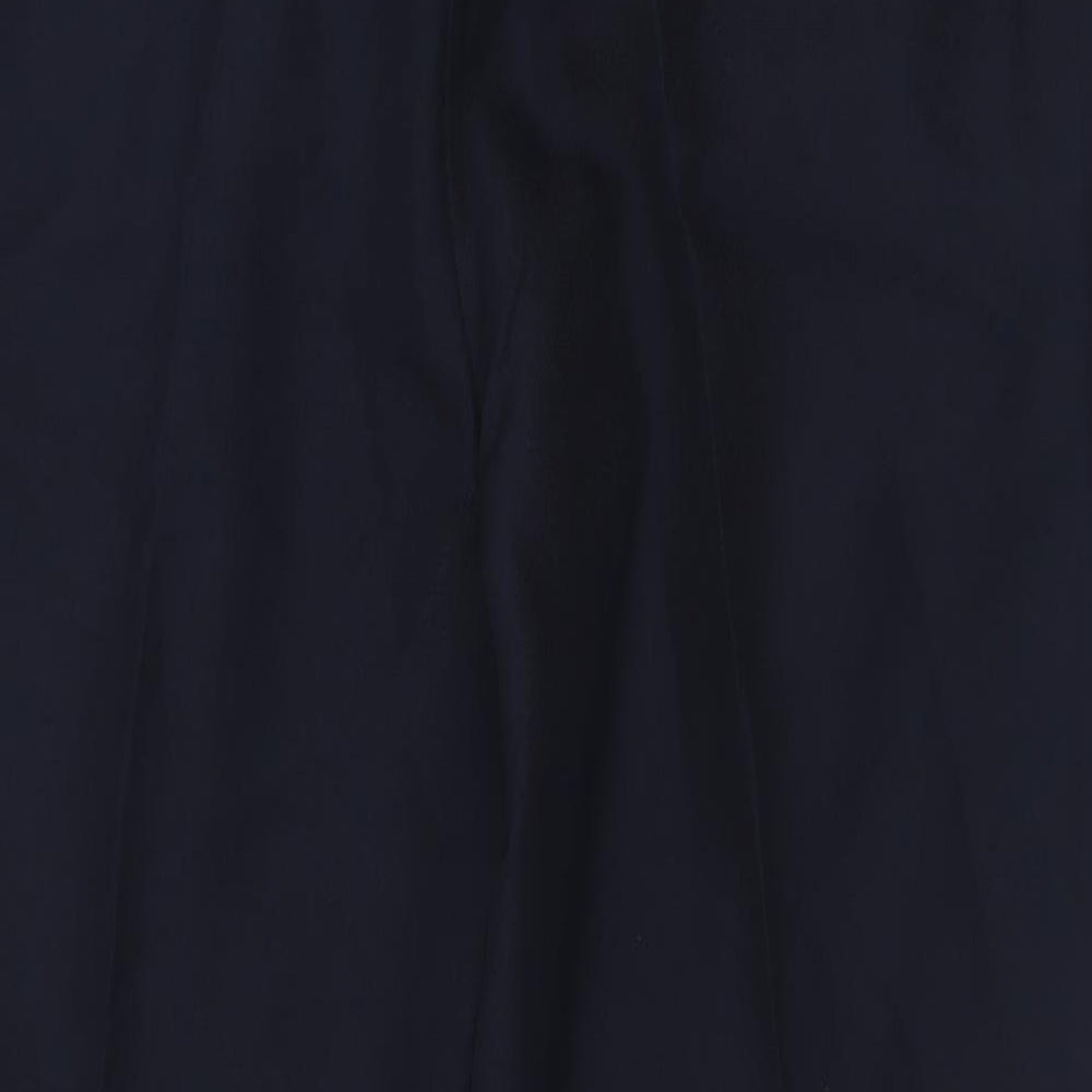 chams Mens Blue  Polyester Trousers  Size 42 L27 in Regular Hook & Eye - Short Leg