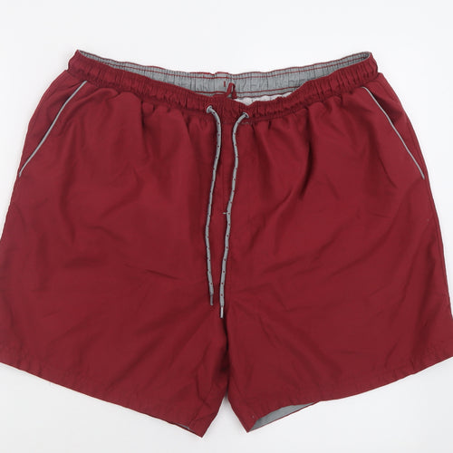 Matalan Womens Red  Polyester Sweat Shorts Size 2XL L6 in Regular Tie