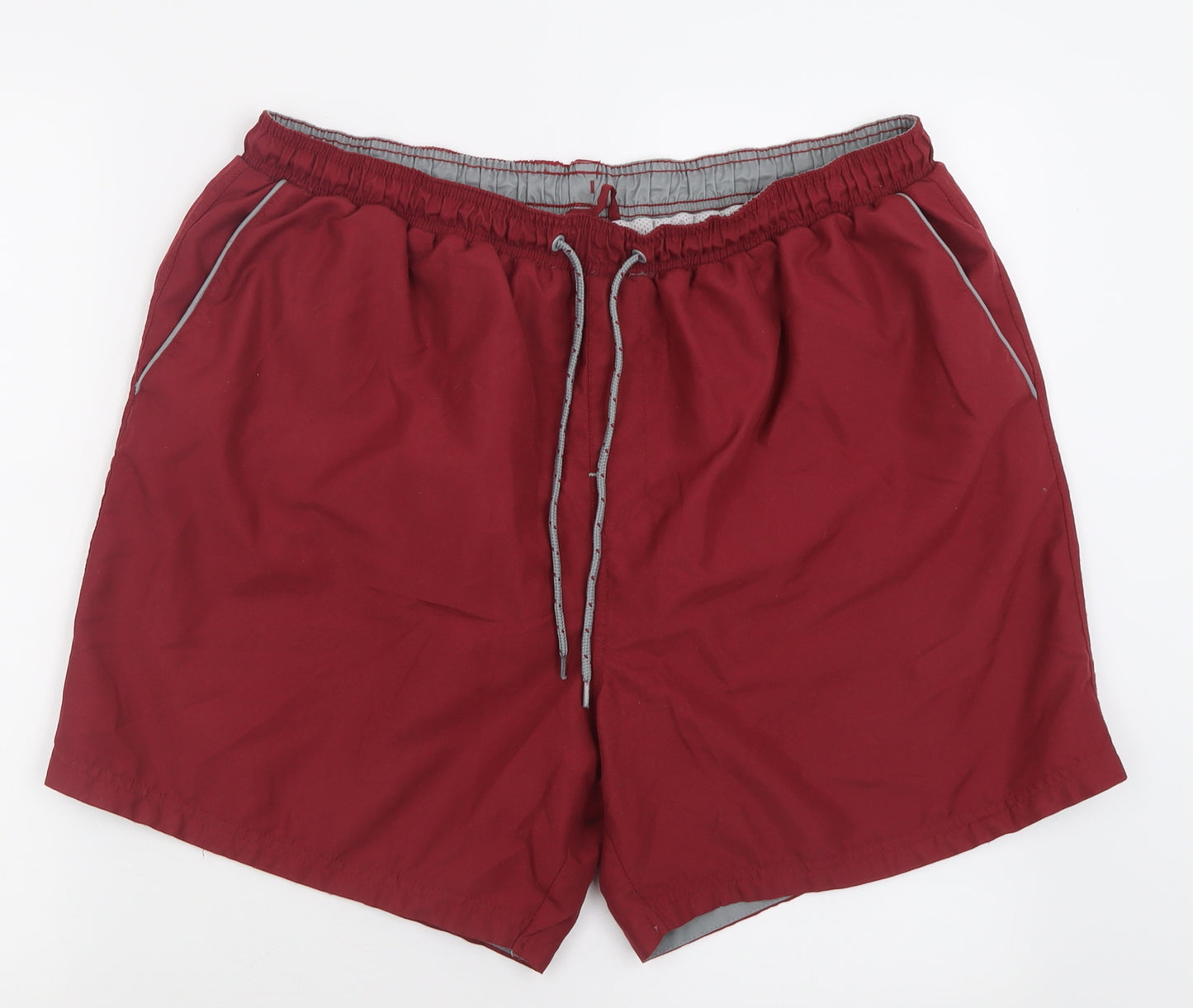 Matalan Womens Red  Polyester Sweat Shorts Size 2XL L6 in Regular Tie