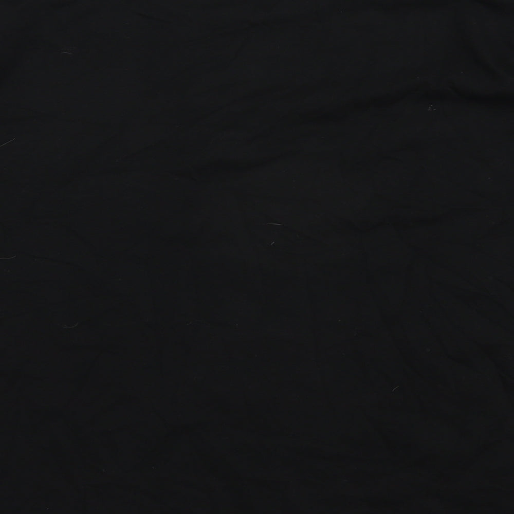 Marks and Spencer Womens Black  Cotton Basic T-Shirt Size 18 Scoop Neck