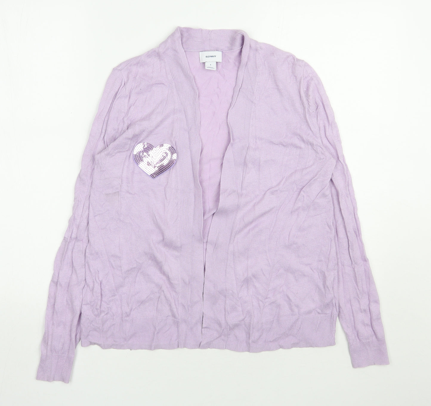 Old Navy Womens Purple V-Neck  Cotton Cardigan Jumper Size S