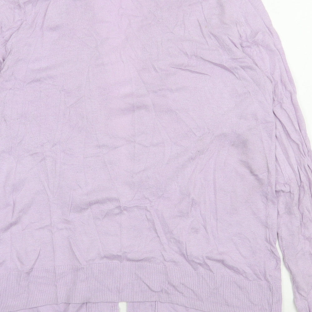 Old Navy Womens Purple V-Neck  Cotton Cardigan Jumper Size S