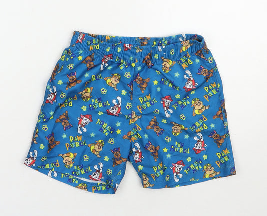 Nickelodeon Boys Blue  Polyester Bermuda Shorts Size 7-8 Years  Regular  - Paw Patrol