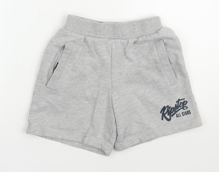 Ripstop Boys Grey  Cotton Sweat Shorts Size XS  Regular