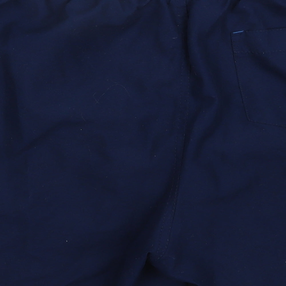 F&F Mens Blue  Polyester Bermuda Shorts Size L  Regular Drawstring