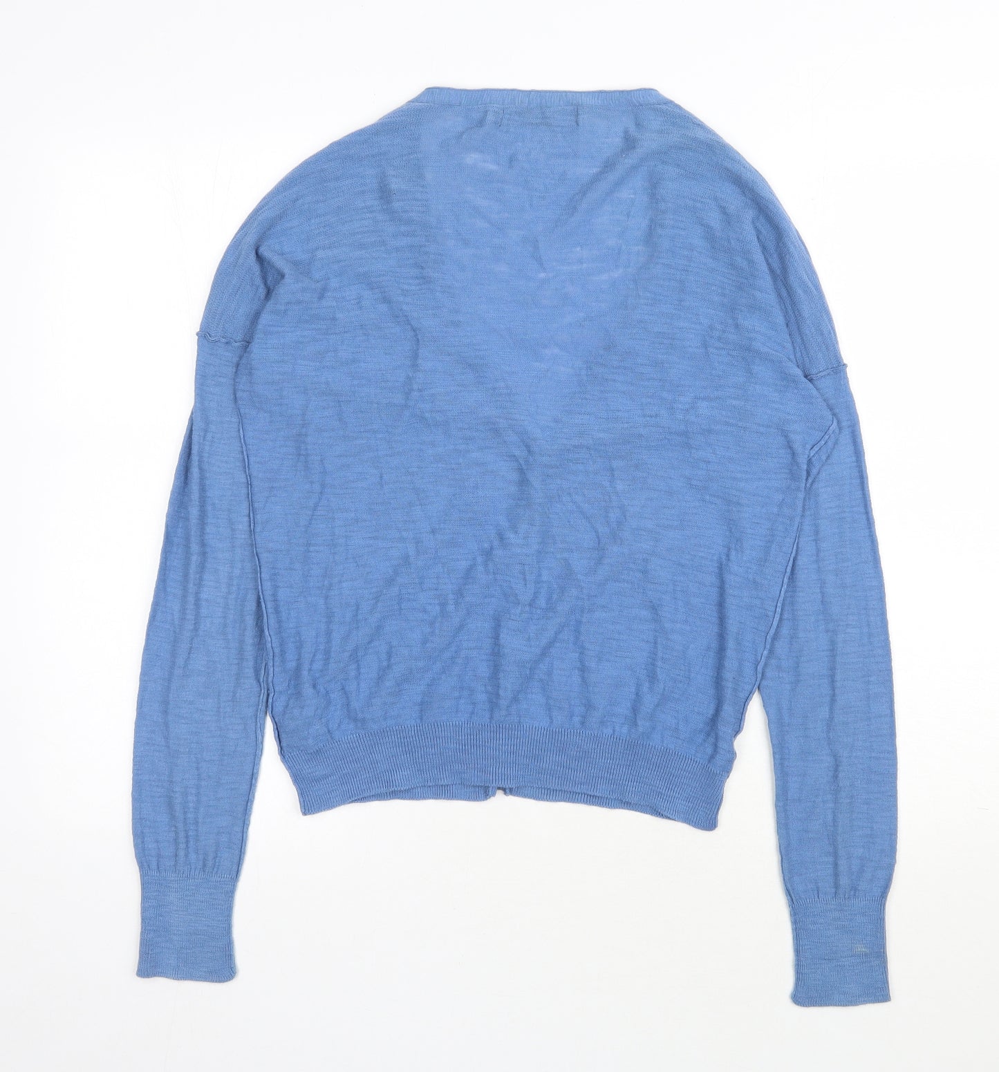 NEXT Womens Blue V-Neck  Cotton Cardigan Jumper Size 10