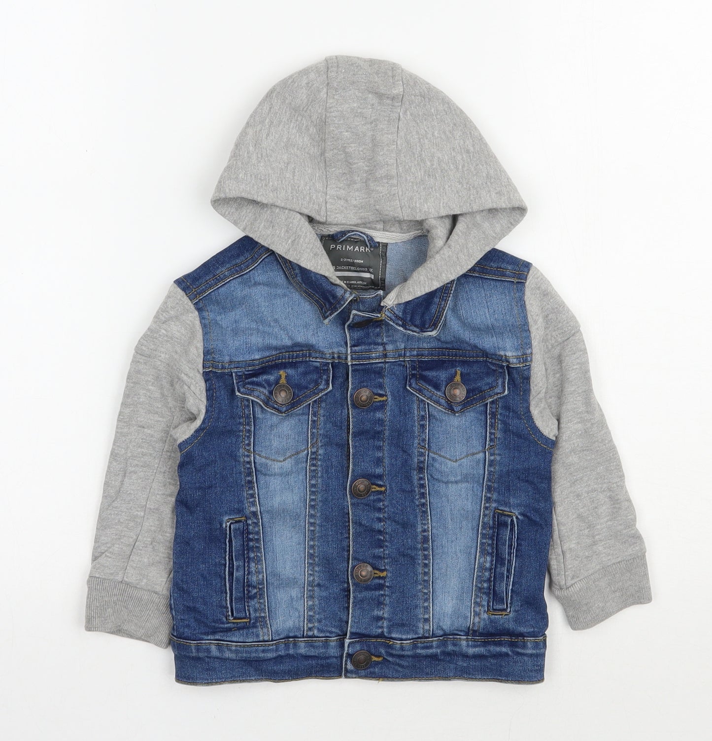 Primark Boys Blue   Jacket  Size 2-3 Years  Button