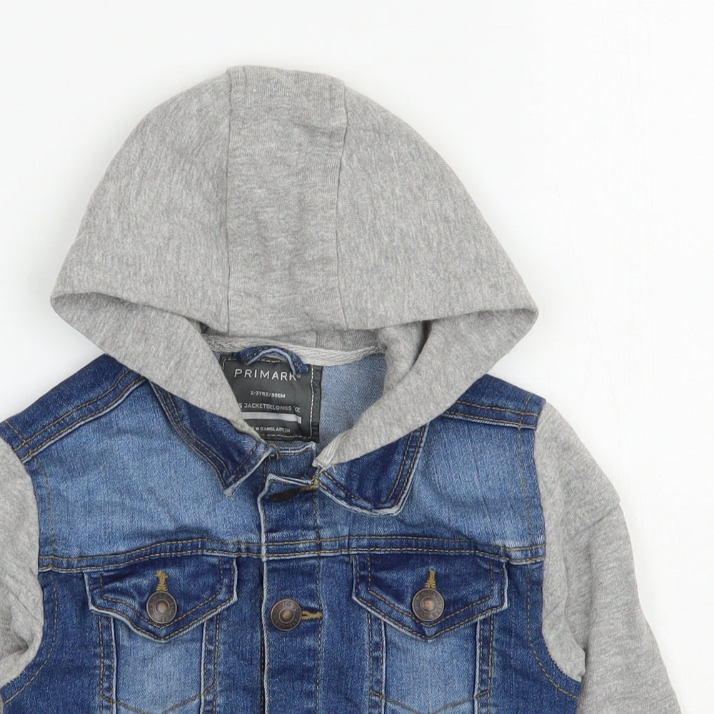 Primark Boys Blue   Jacket  Size 2-3 Years  Button