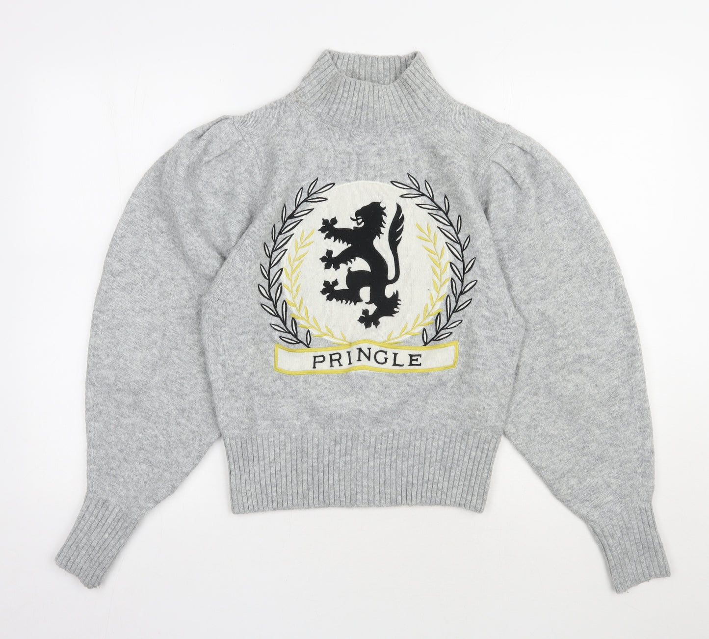 H&M Womens Grey High Neck  Polyester Pullover Jumper Size S   - Pringle of Scotland