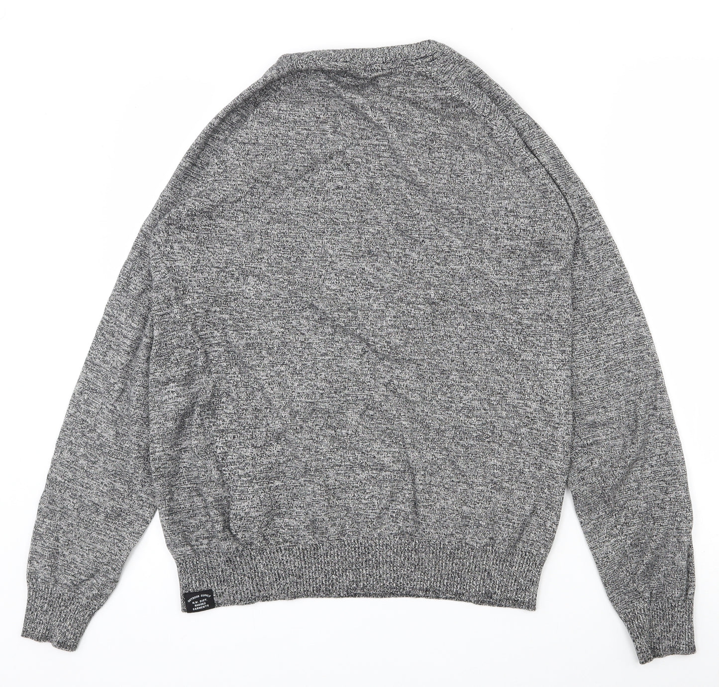 Primark Mens Grey Crew Neck  Cotton Pullover Jumper Size M