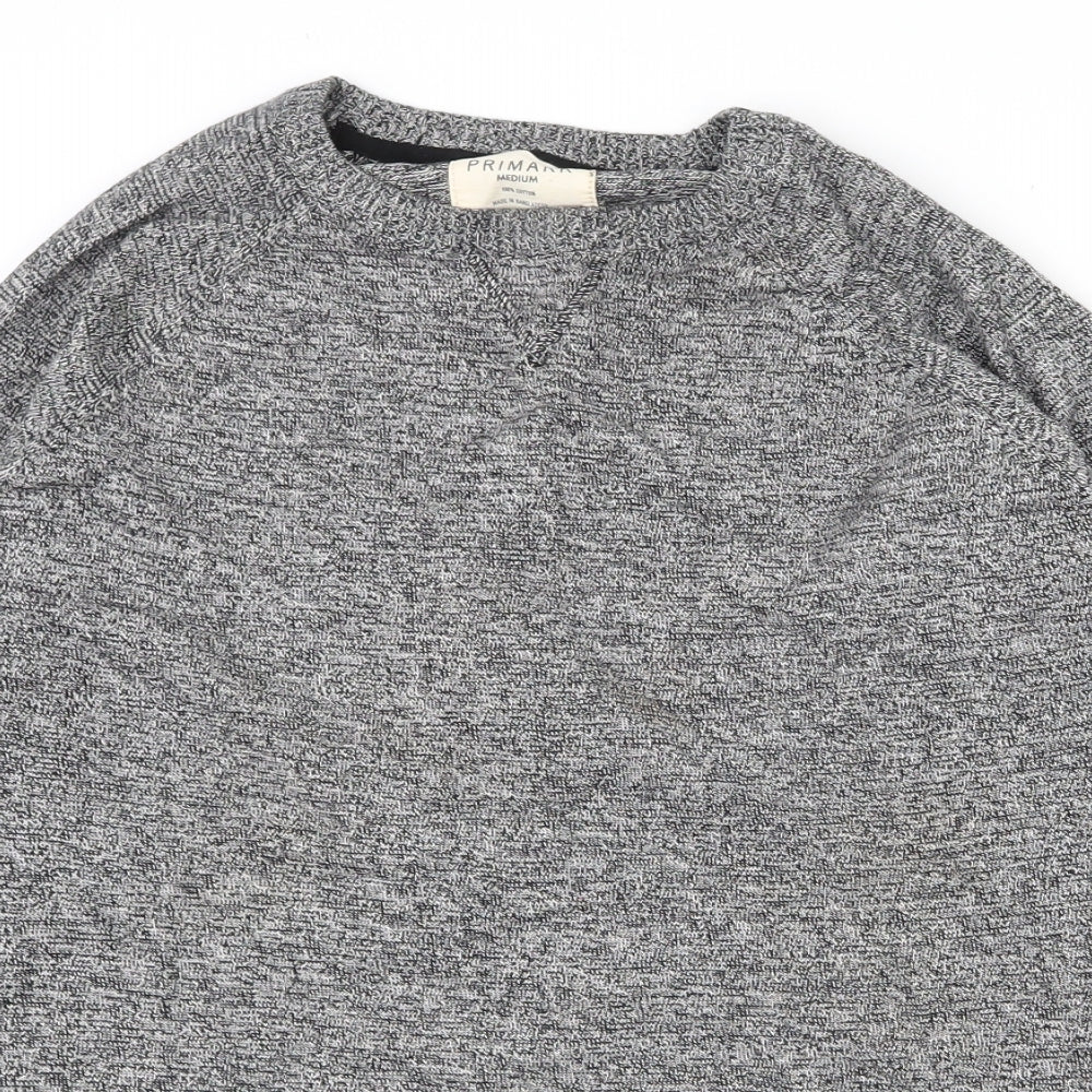 Primark Mens Grey Crew Neck  Cotton Pullover Jumper Size M