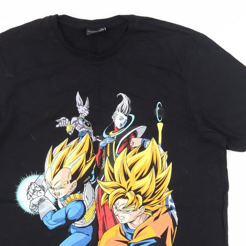 Primark Mens Black  Cotton  T-Shirt Size XL Crew Neck  - Dragon Ball Z