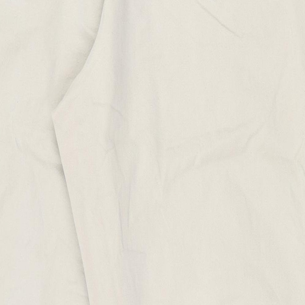 F&F Womens Beige  Cotton Capri Jeans Size 18 L27 in Regular Zip