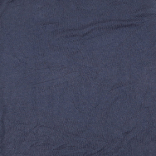 Angelo Litrico Mens Blue V-Neck  Cotton Pullover Jumper Size L