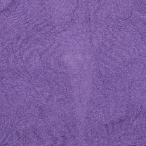 Per Una Womens Purple V-Neck  Polyester Cardigan Jumper Size 14