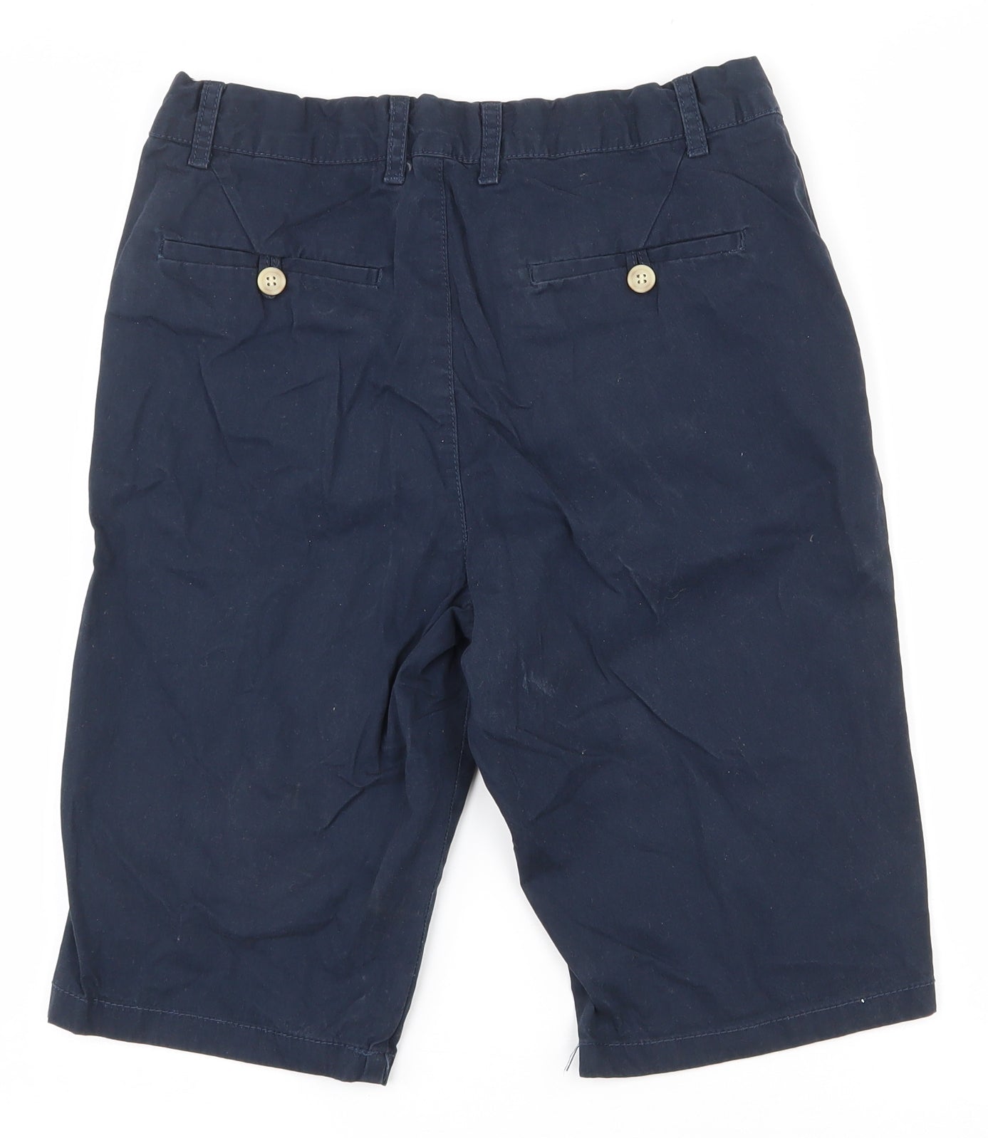 Matalan Boys Blue  100% Cotton Chino Shorts Size 12 Years  Regular Zip