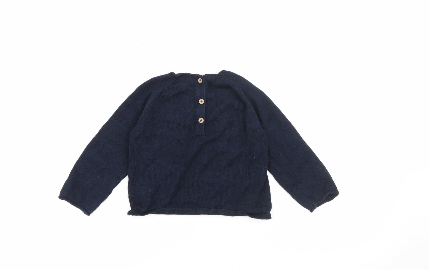 Next1 Baby Blue  Cotton Pullover Jumper Size 12-18 Months  Button - Crocodile Christmas Jumper