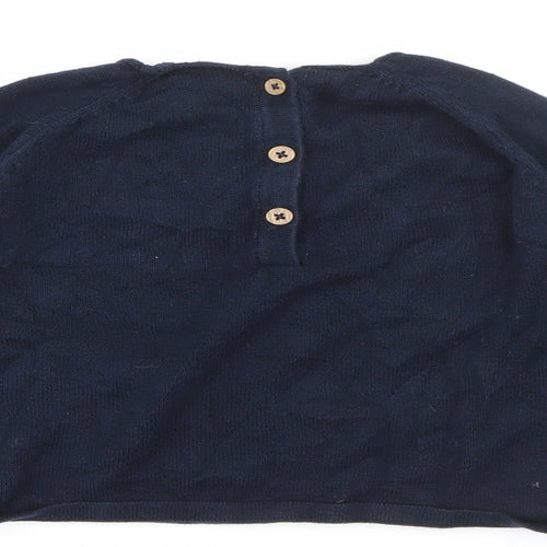 Next1 Baby Blue  Cotton Pullover Jumper Size 12-18 Months  Button - Crocodile Christmas Jumper