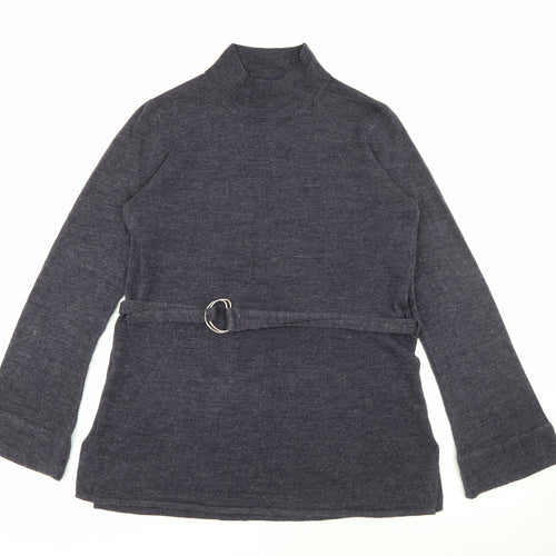 George Womens Purple High Neck  Acrylic Pullover Jumper Size 12