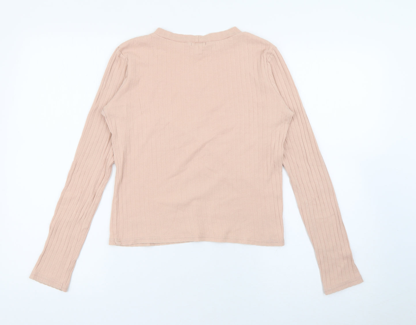 River Island Womens Pink Crew Neck  Polyester Pullover Jumper Size 8
