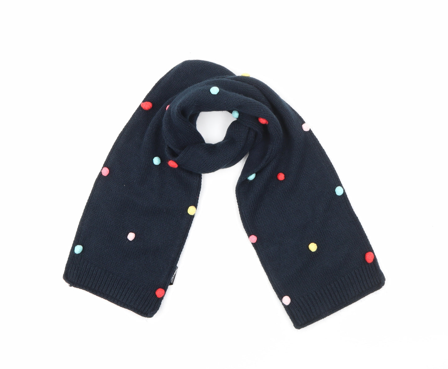 Matalan Unisex Blue Polka Dot Acrylic Scarf Scarves & Wraps One Size