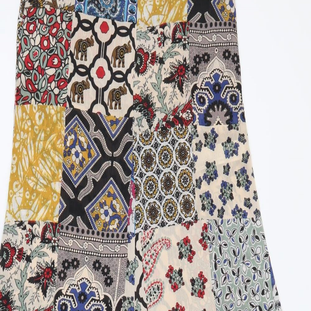 Zara Womens Multicoloured Geometric Polyester Jumpsuit One-Piece Size XS L24 in
