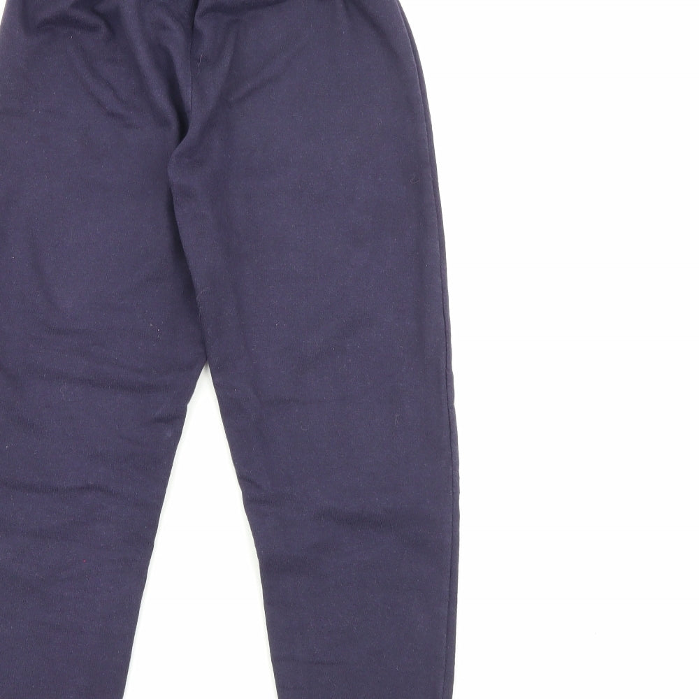 Reebok Boys Blue  Cotton Jogger Trousers Size 5-6 Years  Regular
