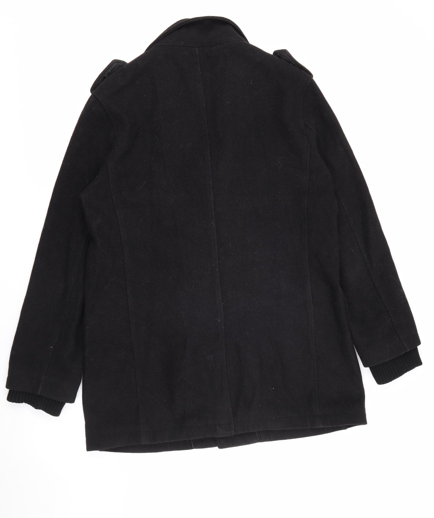 Cedar Wood State Mens Black   Overcoat Jacket Size L  Zip