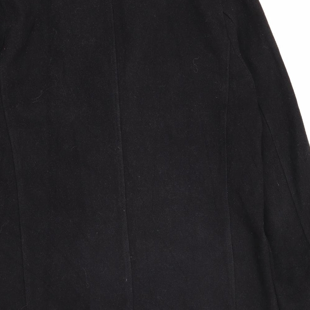 Cedar Wood State Mens Black   Overcoat Jacket Size L  Zip