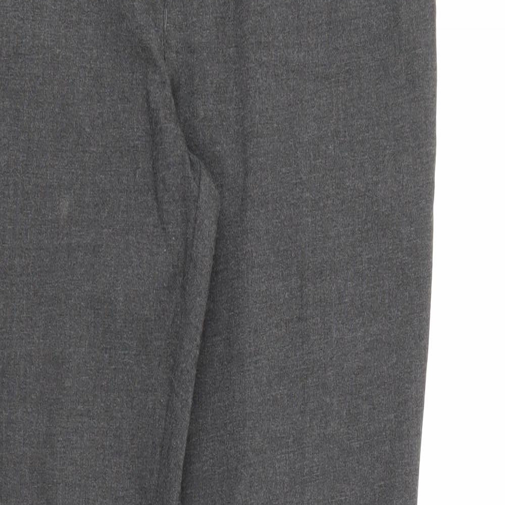 Marks and Spencer Boys Grey  Polyester Dress Pants Trousers Size 12-13 Years  Regular Zip