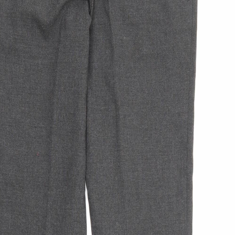Marks and Spencer Boys Grey  Polyester Dress Pants Trousers Size 12-13 Years  Regular Zip