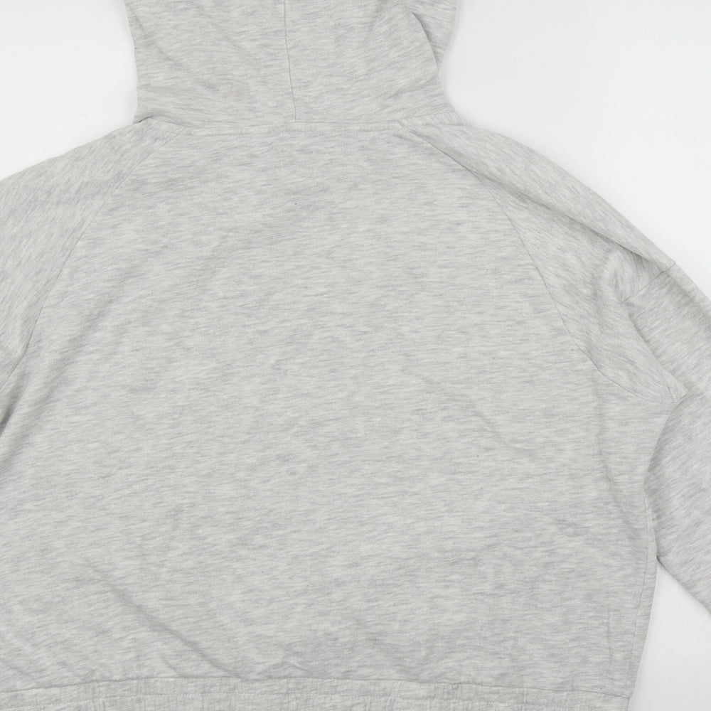 Jack Wills Womens Grey  Cotton Pullover Hoodie Size 14