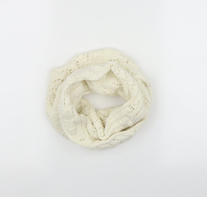 Gap Womens Ivory  Acrylic  Scarf    - Cable knit