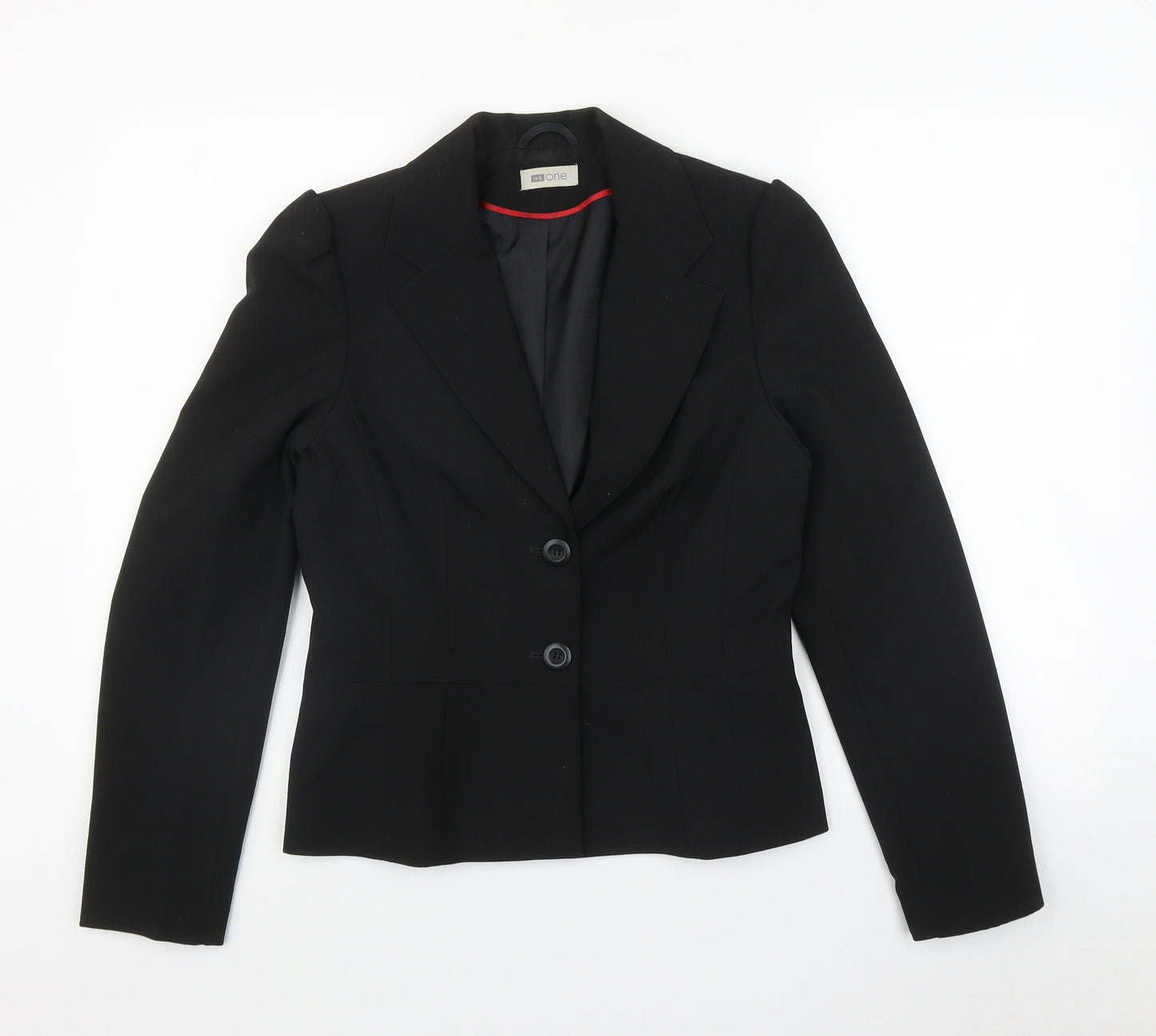 mk one Womens Black  100% Polyester Jacket Blazer Size 12