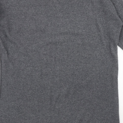 TU Womens Grey Round Neck  Polyester Pullover Jumper Size 12