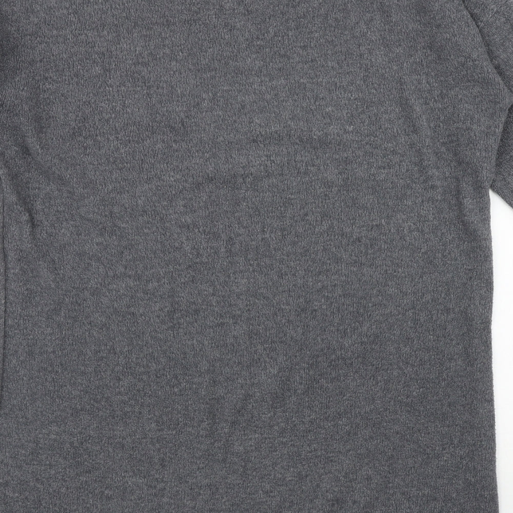 TU Womens Grey Round Neck  Polyester Pullover Jumper Size 12