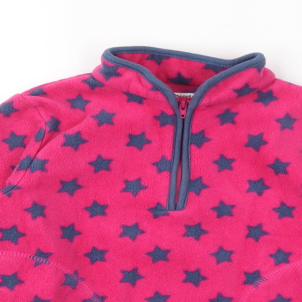 Ladybird Girls Pink Geometric 100% Polyester Pullover Sweatshirt Size 4-5 Years  Zip