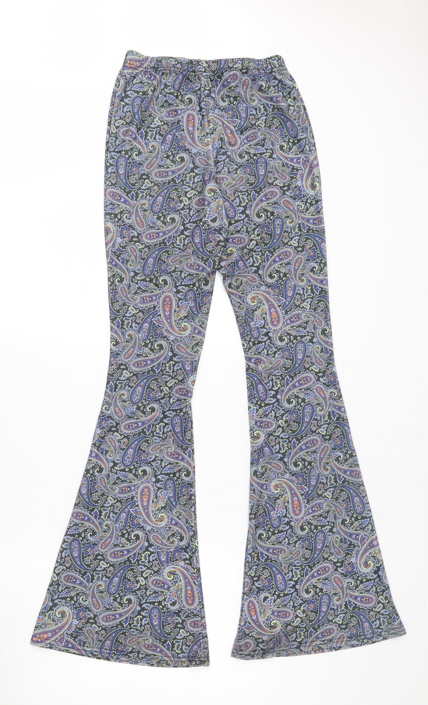Nasty Gal Womens Multicoloured Paisley Polyester Trousers  Size 8 L32 in Regular