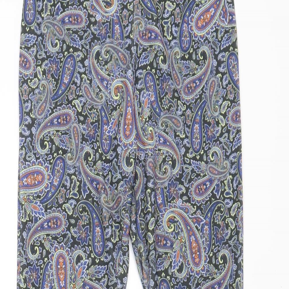 Nasty Gal Womens Multicoloured Paisley Polyester Trousers  Size 8 L32 in Regular