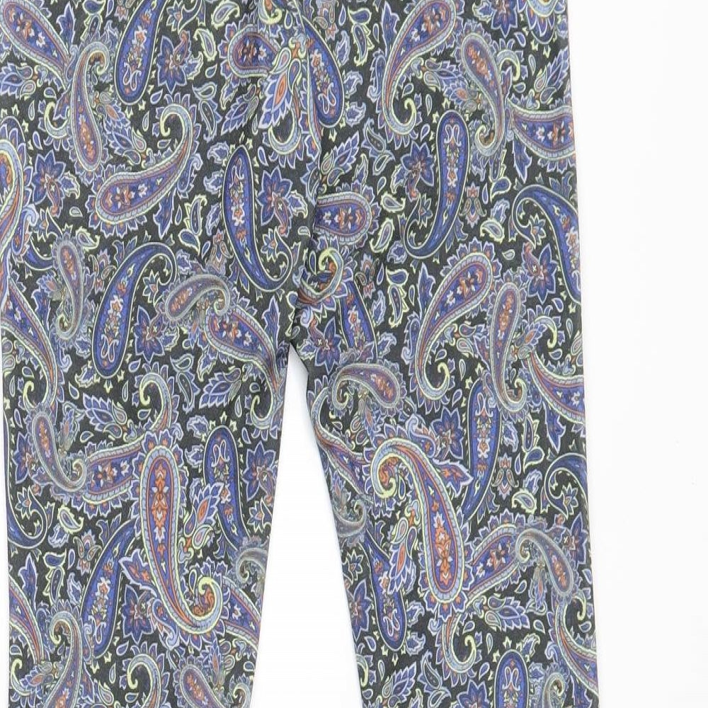 Nasty Gal Womens Multicoloured Paisley Polyester Trousers  Size 8 L32 in Regular