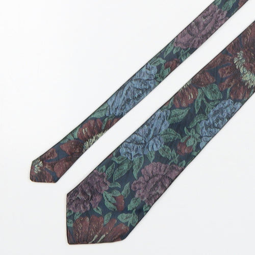 Woods & Gray Mens Multicoloured Floral Polyester Pointed Tie One Size