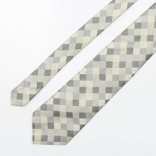 Marks and Spencer Mens Multicoloured Plaids & Checks Silk Pointed Tie One Size