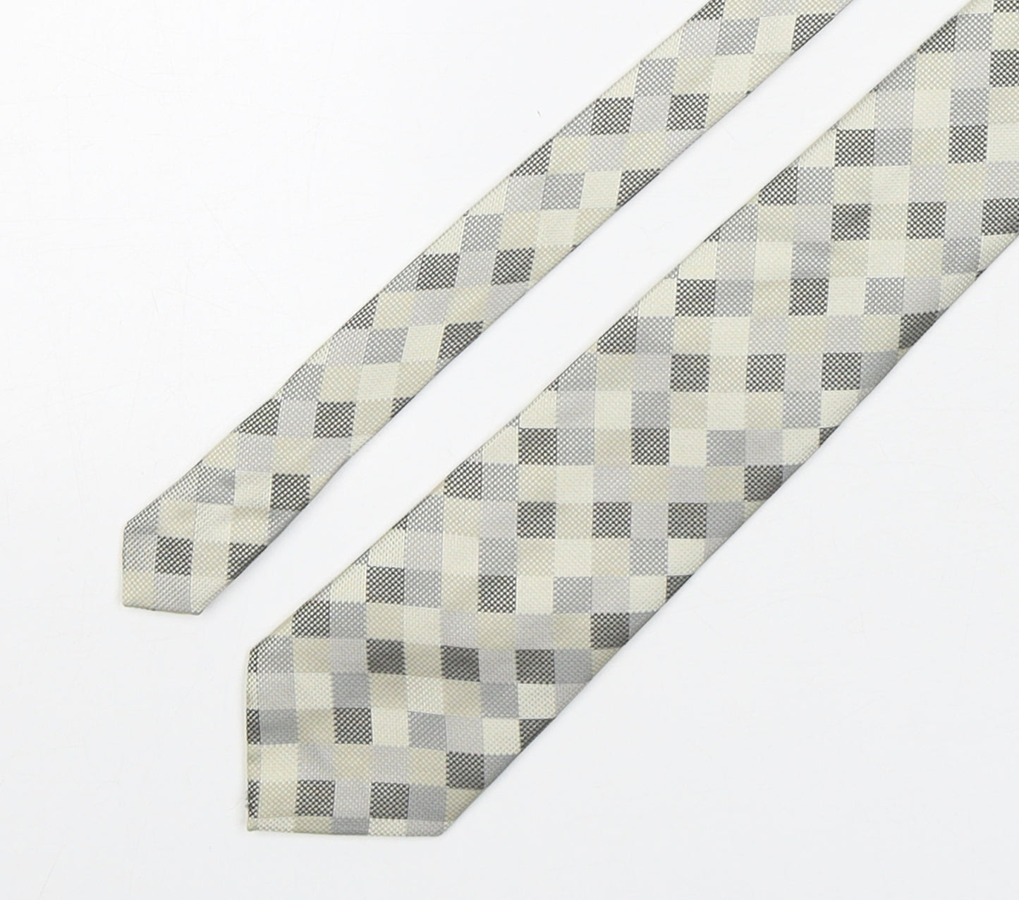 Marks and Spencer Mens Multicoloured Plaids & Checks Silk Pointed Tie One Size