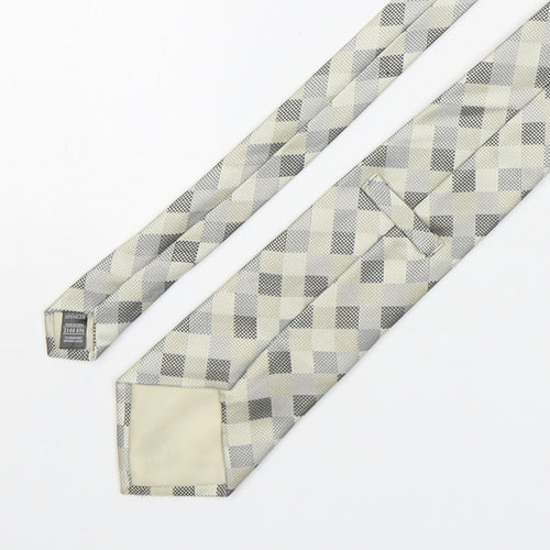 Marks and Spencer Mens Multicoloured Plaids & Checks Silk Pointed Tie One Size