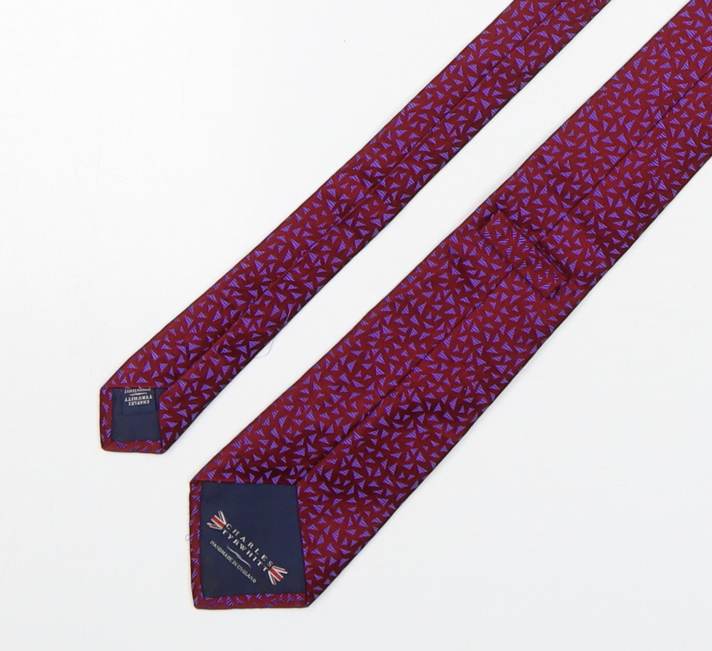 Charles Tyrwhitt Mens Multicoloured Geometric Silk Pointed Tie One Size