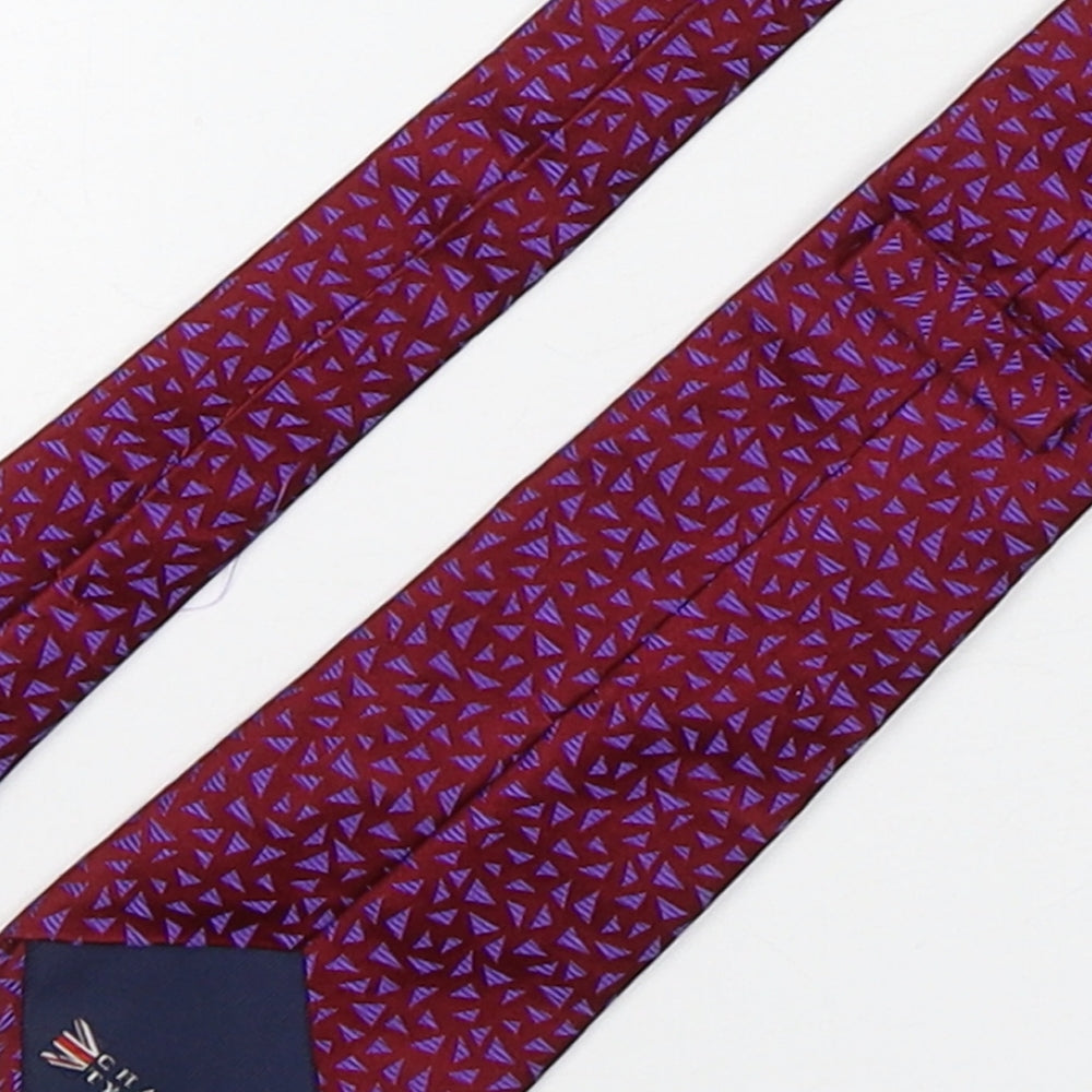 Charles Tyrwhitt Mens Multicoloured Geometric Silk Pointed Tie One Size