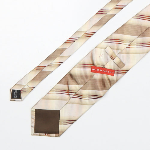 Michaelis Mens Multicoloured Plaids & Checks Silk Pointed Tie One Size