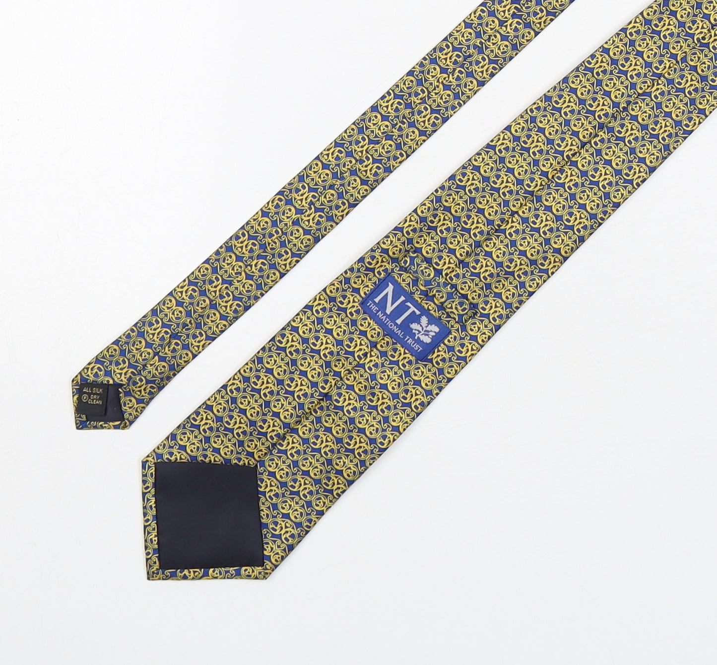 The National Trust Mens Multicoloured Geometric Silk Pointed Tie One Size