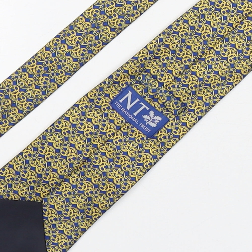 The National Trust Mens Multicoloured Geometric Silk Pointed Tie One Size