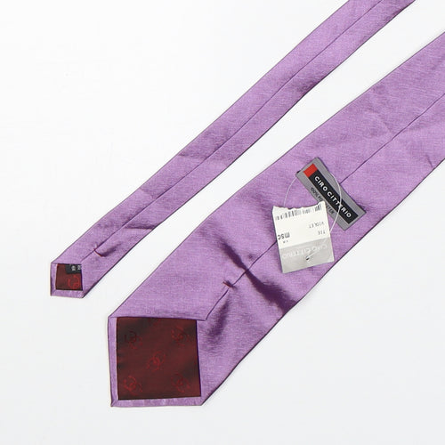 Ciro Citterio Mens Purple  Polyester Pointed Tie One Size